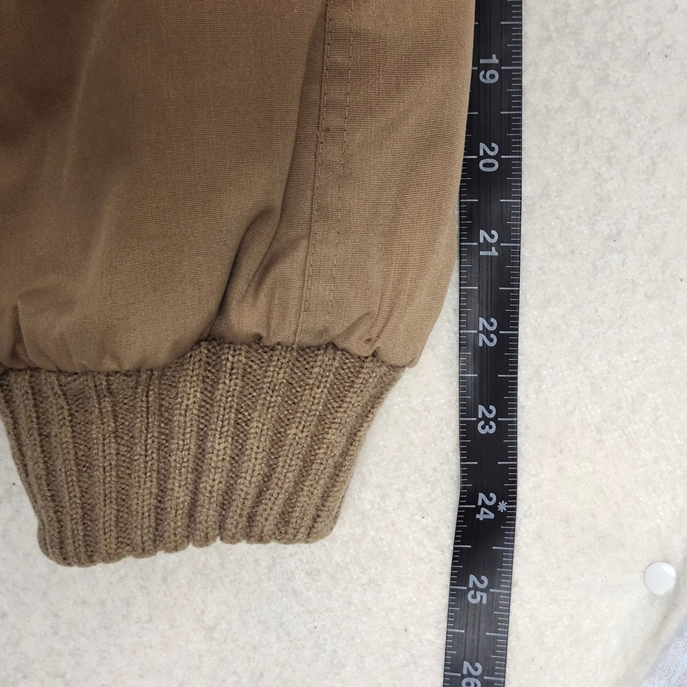 Vintage 70s 80s Tan Mountain Parka Hooded Jacket Plaid Lined Sears Utility 14 L - Picture 12 of 14